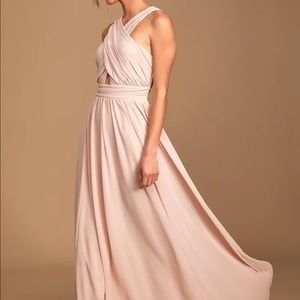 LuLu’s divine inspiration Blush hamster maxi dress